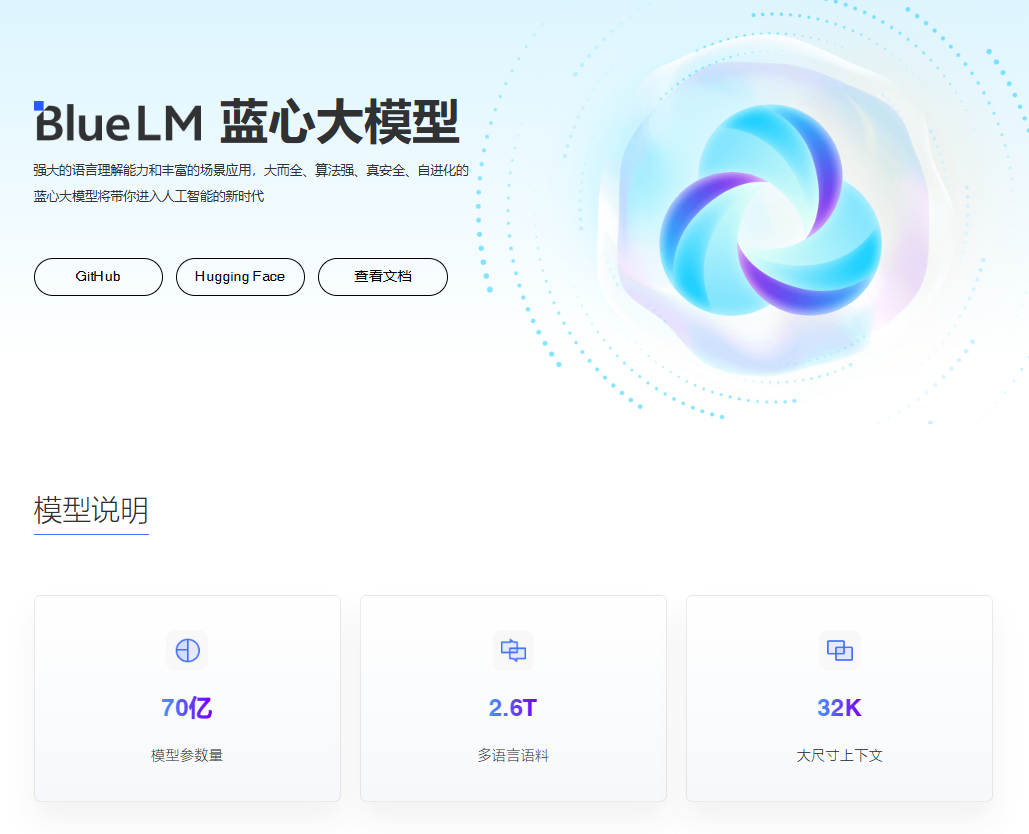 蓝心大模型BlueLM 蓝心大模型BlueLM