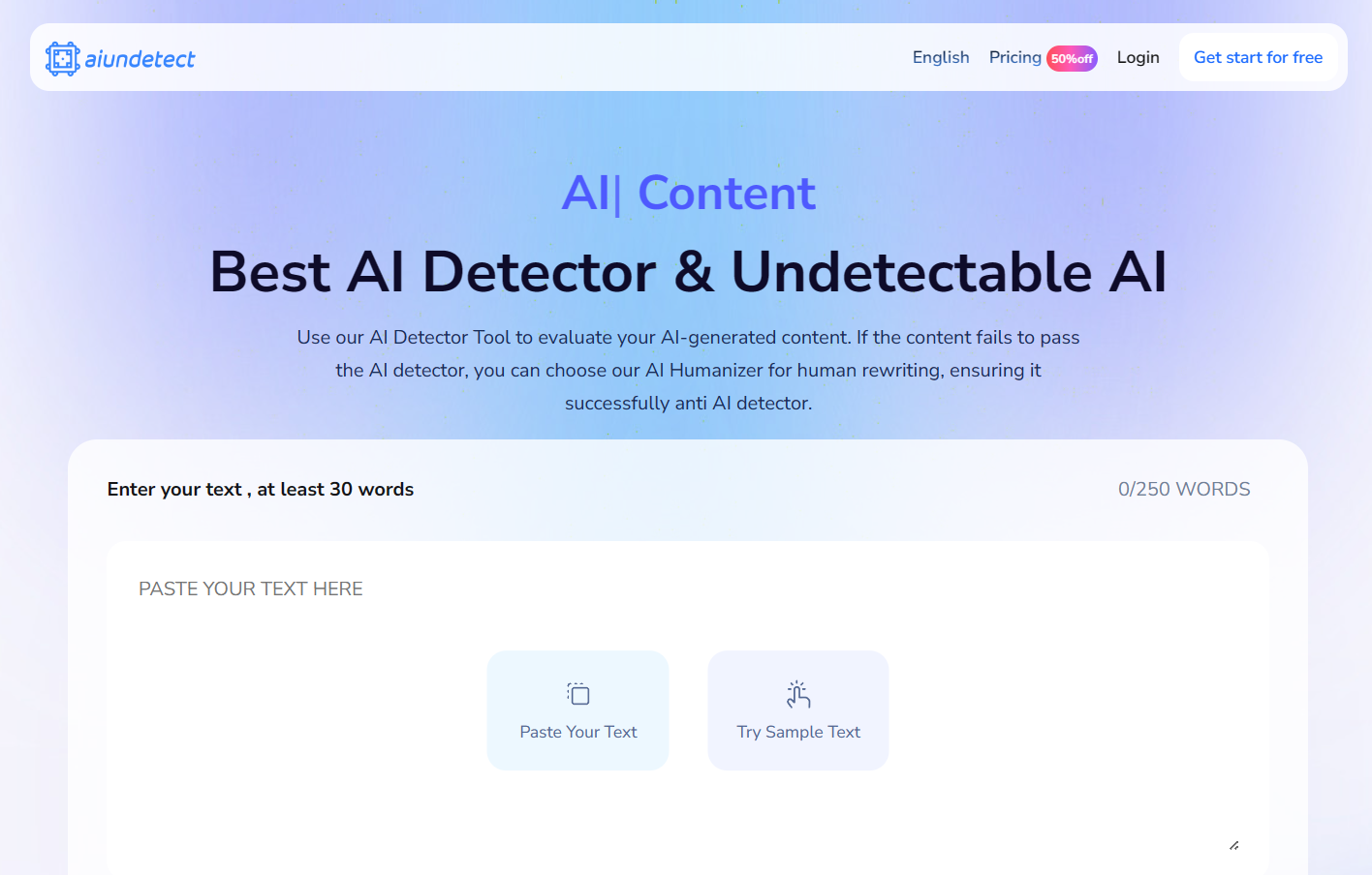 AI undetect AI undetect