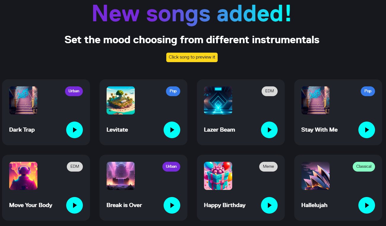 Text-To-Song Text-To-Song